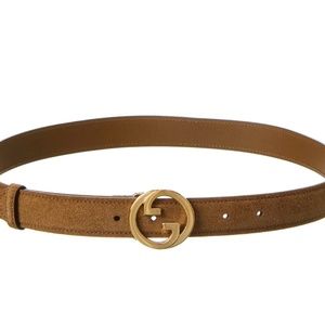 GUCCI GG BUCKLE SUEDE BELT